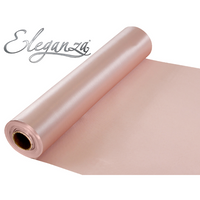 Eleganza Rose Gold Satin Fabric Roll 20M