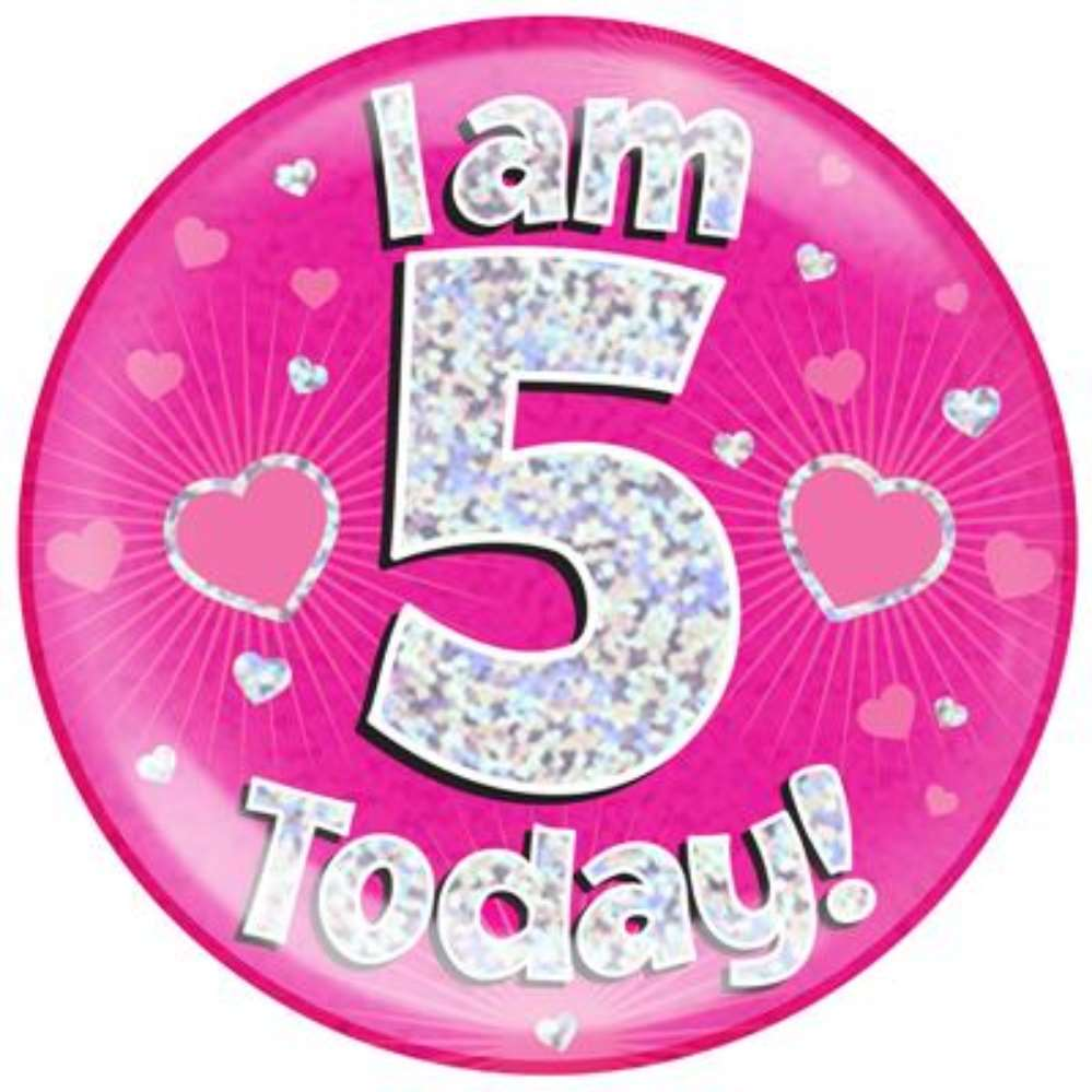Oaktree Badge 5 Today Pink Jumbo 6