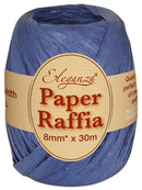 Oaktree Ribbon Navy Blue Raffia 30m