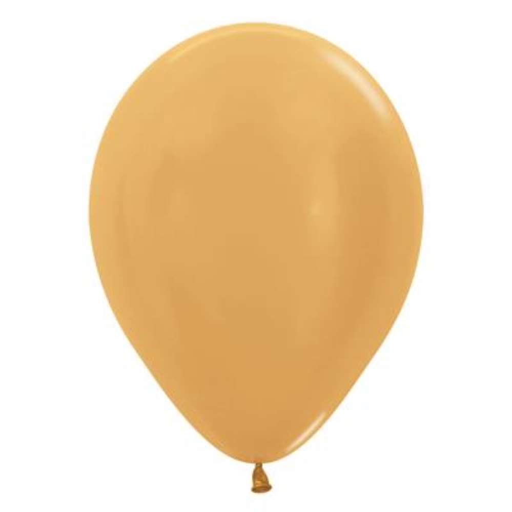 Sempertex Metallic Gold 12" Latex Balloons 50pk