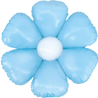 Foil Balloon 34" Shape Pale Blue Daisy