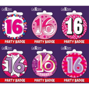 Giftzone Small Badges Age 16 Female