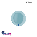 Grabo Foil Balloon Pastel Blue Round 4"