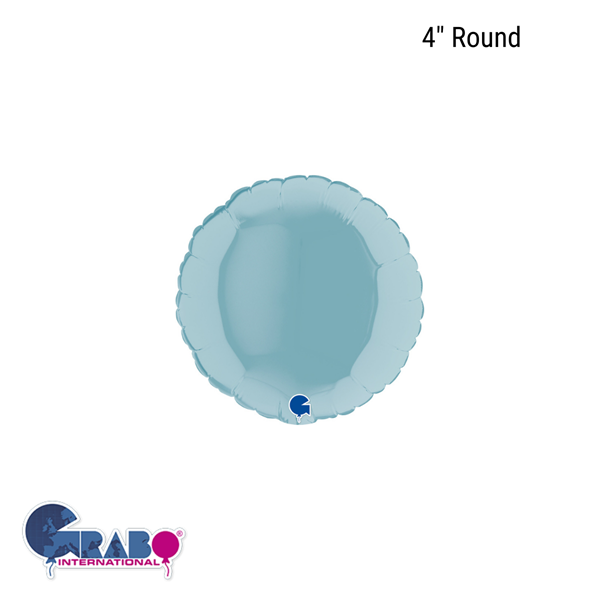 Grabo Foil Balloon Pastel Blue Round 4"