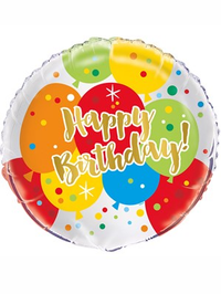 Unique Foil Balloon Glitzy Gold Birthday 18"