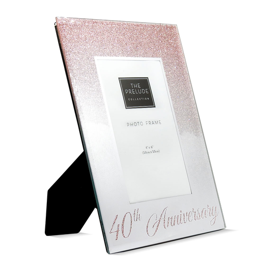 Frame 4" x 6" Rose Gold 40th Anniversary