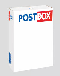 County Stationery mailing box measuring 318x224x80mm, sturdy packaging container for secure shipping and mailing purposes.