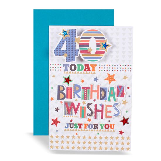 Excellence 6 Pack Cards C75 Birthday Age 40
