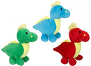 Colorful plush dinosaur soft toy, 8-inch PMS International dinosaur in various vibrant colors, perfect for cuddling and play.