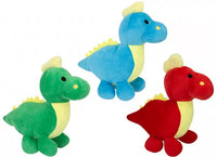 Colorful plush dinosaur soft toy, 8-inch PMS International dinosaur in various vibrant colors, perfect for cuddling and play.