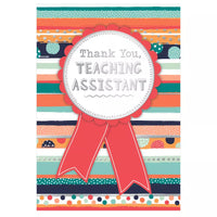 Set of six Prelude C50 Thank You teaching assistant cards featuring colorful designs for expressing appreciation.