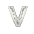 Oaktree Foil Balloon Silver 14" Letter V