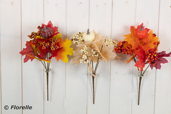 Florelle 3 Pack Artificial Pumpkin Bush