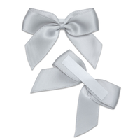 Italian Options 12 Pack Ribbon Bows Silver 5cm