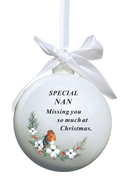 David Fischoff Memorial Glass Bauble Nan 8cm