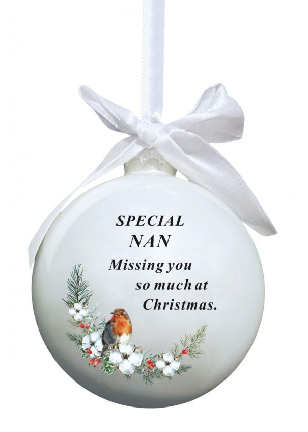 David Fischoff Memorial Glass Bauble Nan 8cm