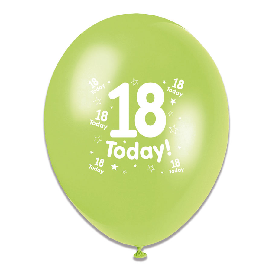 Tiger Feet Age 18 Birthday 10" Balloons 6x8pk