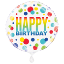 Unique Rainbow Spot Birthday 18" Foil Balloon