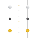 Amscan Black, Gold & Silver Balloon String 1.82M