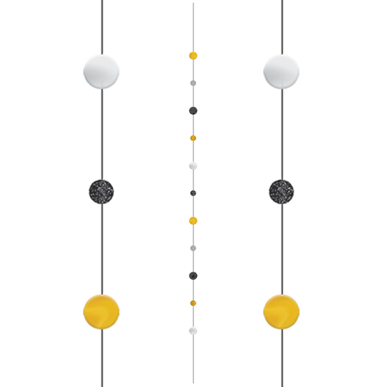 Amscan Black, Gold & Silver Balloon String 1.82M
