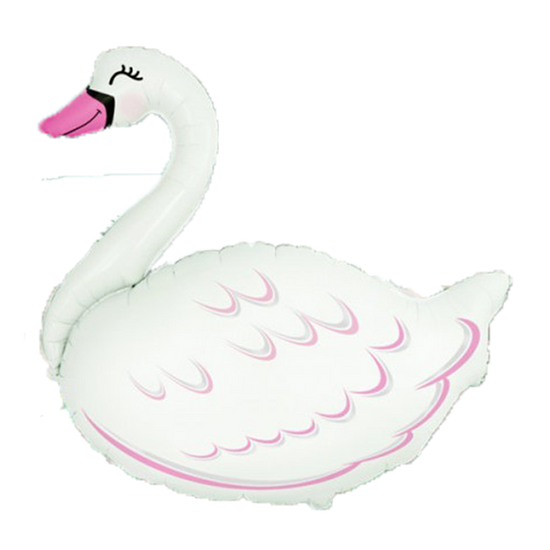 Jumbo White Swan 32" Foil Balloon