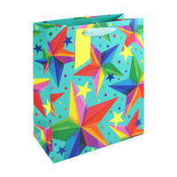Neon Stars Large Gift Bag 6pk