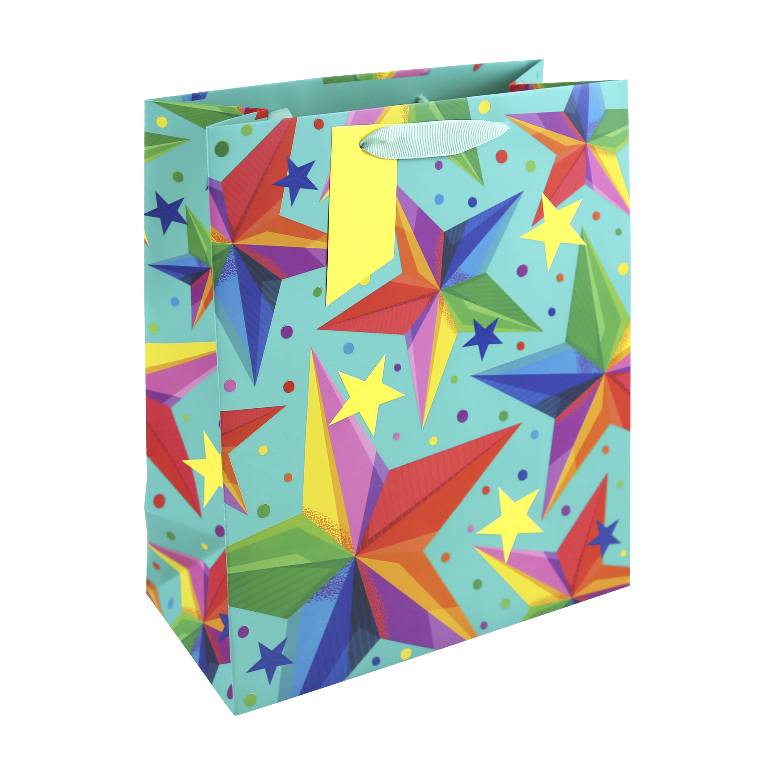 Neon Stars Large Gift Bag 6pk