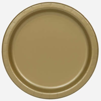Unique 16 Pack Plates Gold Round 9