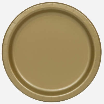 Unique 16 Pack Plates Gold Round 9
