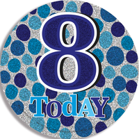 Big Badges Age 8 Male 6pk