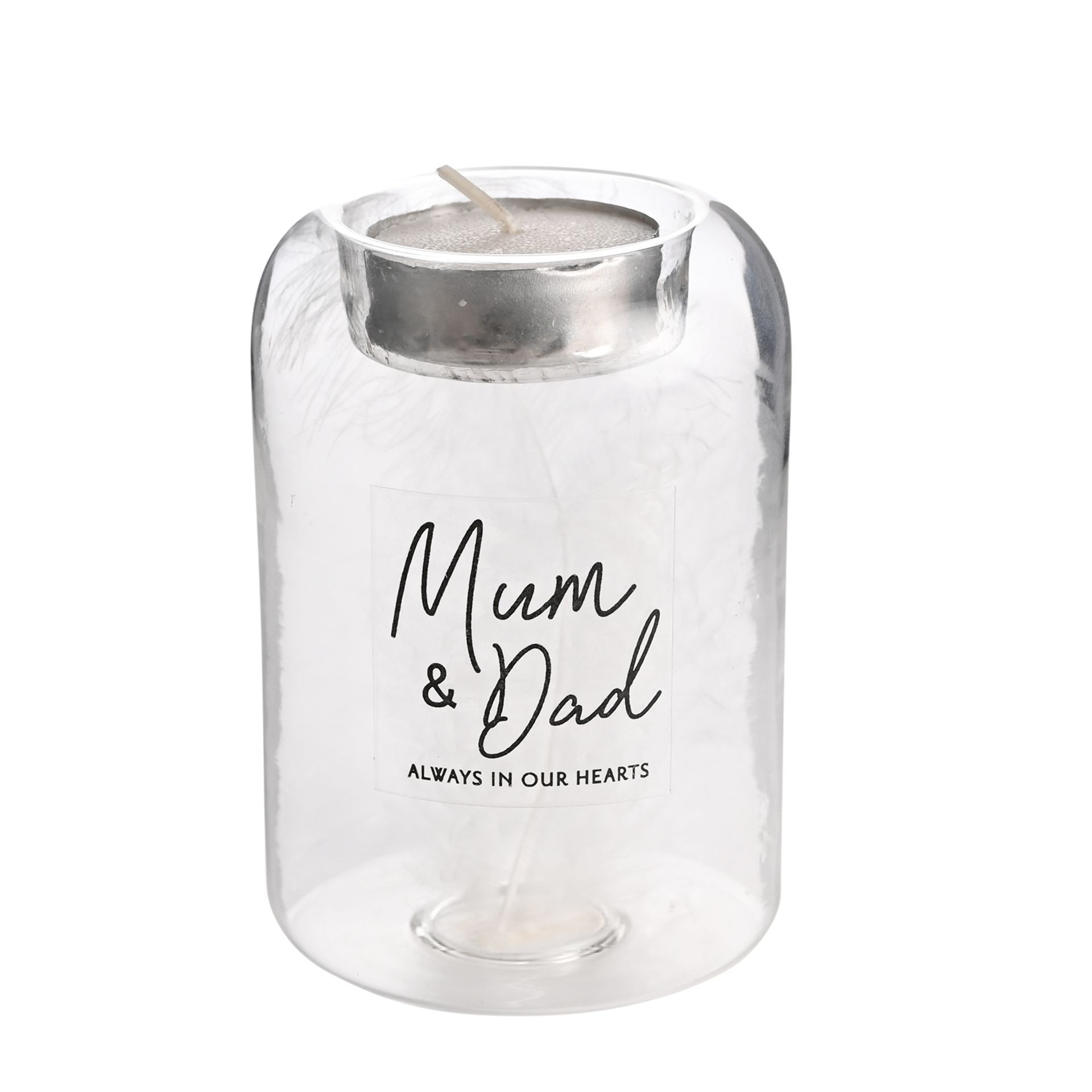 Tea Light Holder Mum & Dad 98x68x66mm