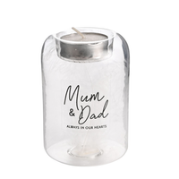 Tea Light Holder Mum & Dad 98x68x66mm