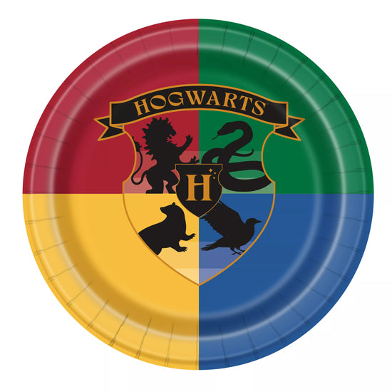 Unique Harry Potter Houses 9" Plates 8pk