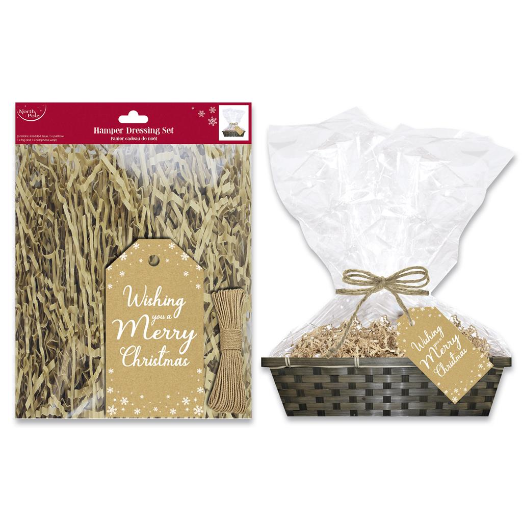 Hamper Kit Kraft Brown (Basket Not Included)