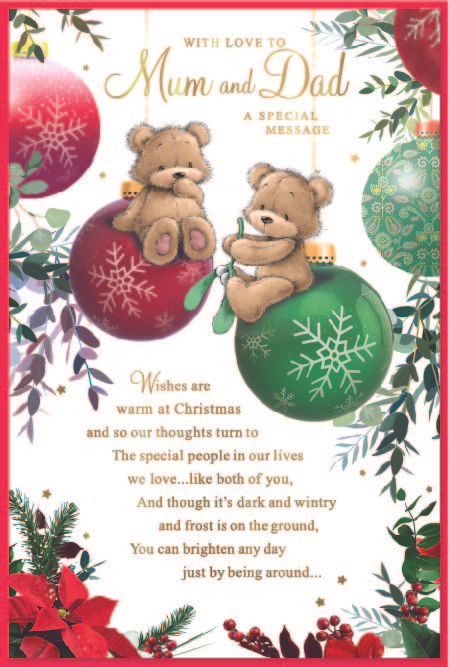 Simon Elvin 6 Pack Cards C75 Christmas Mum & Dad