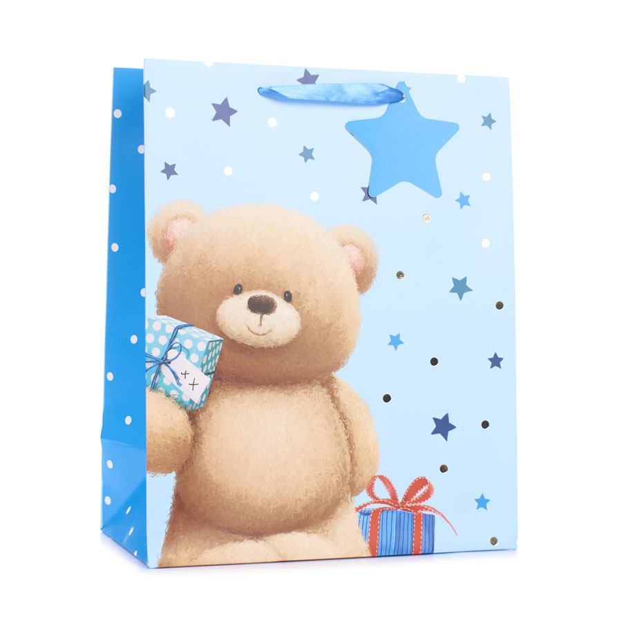Tiger Feet 6 Pack Gift Bag Bear & Stars Large