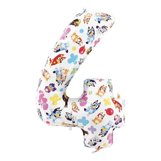 Grabo Foil Balloon Bluey 26" Number 4