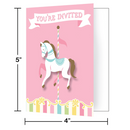 Carousel Invitations With Envelopes 8pk