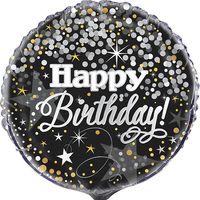 Unique Foil Balloon Glittering Birthday 18"