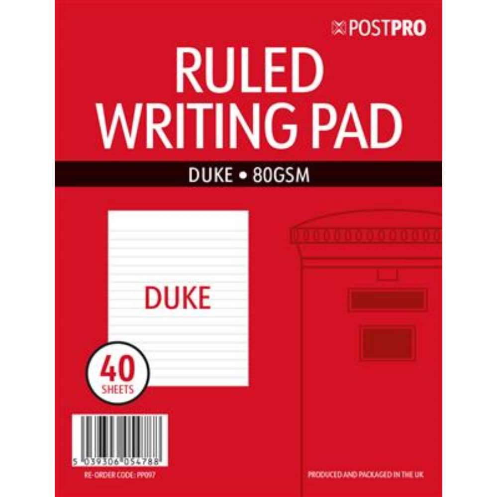 5pk Duke Ruled Writing Pad 40 Sheets