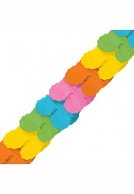 Rainbow Paper Garland 12ft