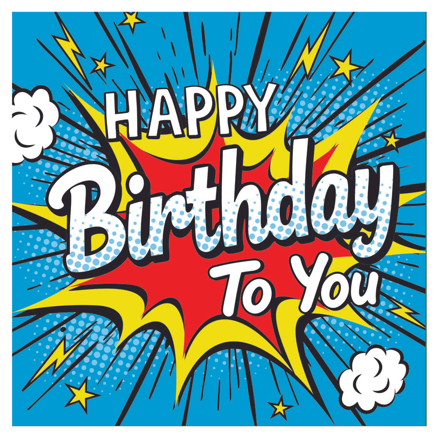 Hip To Be Square 6 Pack Cards Birthday Open