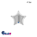 Grabo Foil Balloon Silver Star 4"