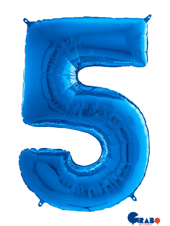Grabo Foil Balloon Blue 26" Number 5