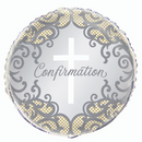 Unique Confirmation Gold & Silver 18" Foil Balloon
