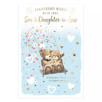 Prelude C50 Anniversary cards set featuring six elegant greeting cards for sons and daughters-in-law, with floral and celebratory designs.