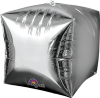 Amscan Foil Balloon Cubez Silver 15"