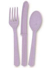 Unique Reusable Cutlery Lavender 18pk