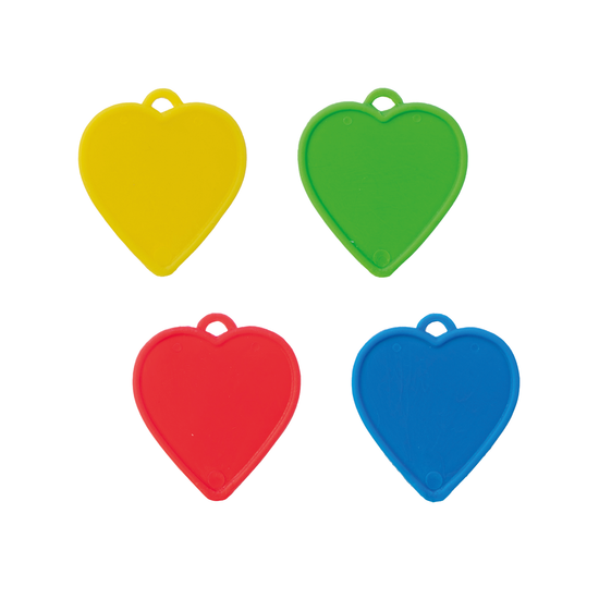 Sear 100 Pack Balloon Weights Primary Mix Heart 8g