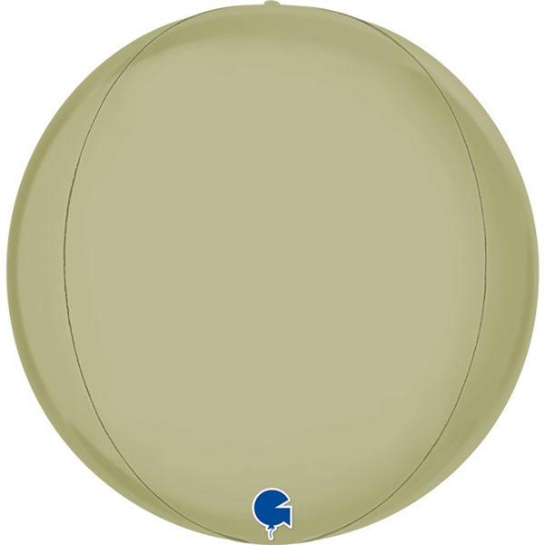 Grabo Foil Balloon Satin Olive Green Globe 15"